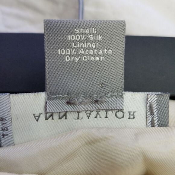 Vintage Ann Taylor 100% Silk Pleated Geometric Skirt - Picture 3 of 7